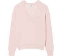 LACOSTE Maglia con collo a V, rosa