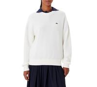 Lacoste maglia girocollo donna misto lana panna