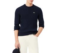 Lacoste maglia uomo con trecce misto cotone blu