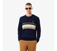 Lacoste Maglione a Righe Made in France da Uomo Blu Navy/Verde/Bianco/Giallo VI / XL