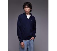 Lacoste - Maglione blu navy con zip corta 34