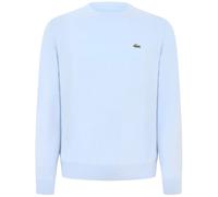 LACOSTE - Maglione celeste con mini logo per uomo