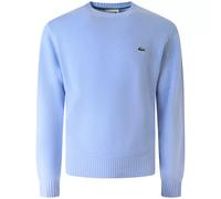 LACOSTE - Maglione celeste con mini logo per uomo