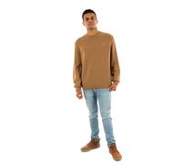 Lacoste - Maglione Girocollo in Lana Cardata - - Knitwear - Uomo - Beige - L