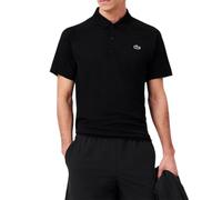 Lacoste Mens Ultra Dry Raglan Sleeve Polo Sport Short, Black, 4X-Large