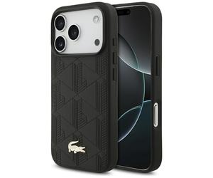 Lacoste Nomograme Gold Logo Custodia MagSafe per iPhone 17 Pro nera - Nouvo