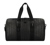 Lacoste Nomogramme Borsa da viaggio Weekender Pelle 50 cm nero