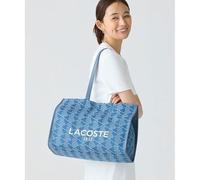 Lacoste NU5008HKQ7400 Borsa tote in denim con monogramma jacquard ufficiale, blu, taglia unica