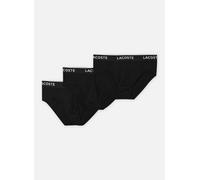 Slip Lacoste Plain Cotton Logo nero bianco (3 unità) - L
