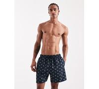 Lacoste - Pantaloncini da bagno blu navy con logo effetto coccodrillo XL