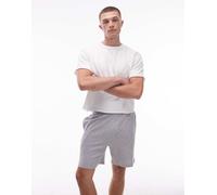 Lacoste - Pantaloncini da casa in tessuto a nido d'ape grigi-Grigio S