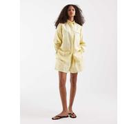Pantaloncini da tennis da donna Lacoste Cotton Poplin Boxer - yellow/blue - Giallo (L)
