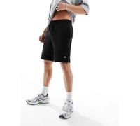 Lacoste - Pantaloncini neri in jersey con logo-Nero L