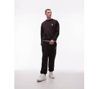 Lacoste - Pantaloni della tuta marroni con logo-Marrone L