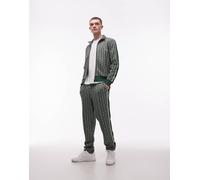 Lacoste - Pantaloni sportivi dritti verdi con monogramma-Verde S