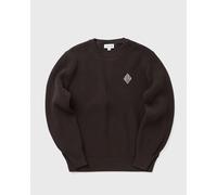 Lacoste Pearl Rib Knit Badge Accent Sweater men Sweatshirts brown in taglia:XL