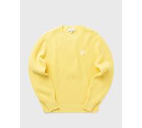 Lacoste Pearl Rib Knit Badge Accent Sweater men Sweatshirts yellow in taglia:M