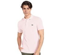 Lacoste - Polo slim in piqué rosa con logo M