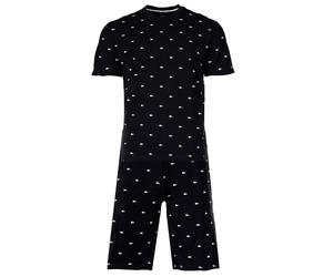 LACOSTE Pigiama corto nero / bianco Uomo LACOSTE M