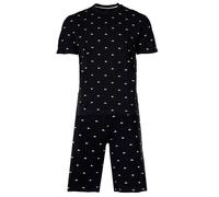 LACOSTE Pigiama corto nero / bianco Uomo LACOSTE XXL