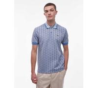 Lacoste - Polo azzurra con monogramma-Blu 44-46