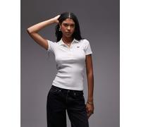 Lacoste - Polo bianca a coste-Bianco XS