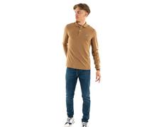 Lacoste Polo da Uomo Originale L.12.12 a Maniche Lunghe, in Cotone, Classica, Cookie, L