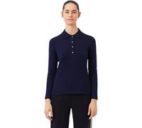 LACOSTE Polo in cotone, manica lunga, navy