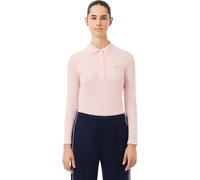 LACOSTE Polo in cotone, manica lunga, rosa