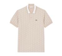 Lacoste - Polo in jacquard con monogramma dal taglio classico - - Tops - Uomo - Beige - 2XL