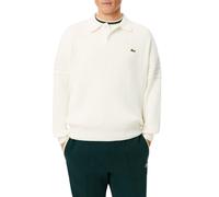 Lacoste polo in maglia uomo relaxed fit panna