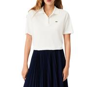 Lacoste polo manica corta donna in piquè avorio