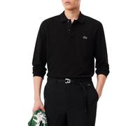 Lacoste polo manica lunga 12.12 in piquè nero 9
