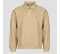 Lacoste Polo maniche lunghe Sweatshirt col polo en piqué double face in Beige EU L