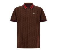 Lacoste - Polo Monogram Jacquard Vestibilità Classica - - Tops - Uomo - Marrone - M