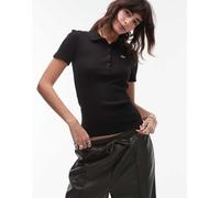 Lacoste - Polo nera a coste-Nero S