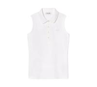 Polo Lacoste Cotton senza maniche bianco puro donna - 38
