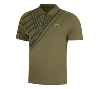 Polo da tennis da uomo Lacoste Ultra Dry Printed Slim Fit Tennis - khaki green - Verde (M)
