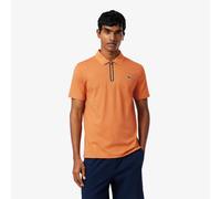 Polo da tennis da uomo Lacoste Ultra Dry Stretch Jacquard Tennis - orange - Arancione (M)