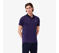 Maglietta da uomo Lacoste Ultra-Dry Stretch Polo Navy Blue/Cossak Purple M