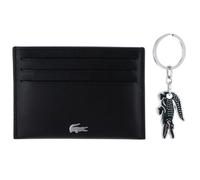 LACOSTE portacarte CC Key Ring Box Noir Kr Croc Sinople