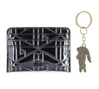LACOSTE portacarte CC Key Ring Box Shiny Dark Silver