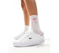 Lacoste - Powercourt - Sneakers bianche e rosa chiaro-Bianco 38