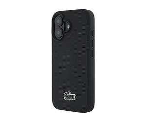 LACOSTE Protettiva LCHMP16MPVCK Cover per Apple iPhone 16 Plus, Nero