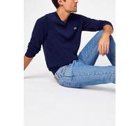 Pull Col V En Coton Biologique Uni Croco by Lacoste XXL Blu