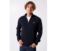 Pull collo alto con cerniera in lana cardata tinta unita Blu M Tinta unita
