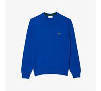 Lacoste Pullover da Uomo con Collo Rotondo Organico Blu Azzurro-JQ0 da Uomo VIII / 3XL Blu