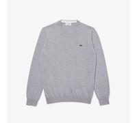 Lacoste Pullover da Uomo con Collo Rotondo Organico Grigio Chiaro-CCA da Uomo VI / XL Grigio