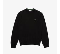 Lacoste Pullover da Uomo con Collo Rotondo Organico Nero IX / 4XL