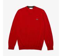 Lacoste Pullover da Uomo con Collo Rotondo Organico Rosso-240 da Uomo VI / XL Rosso